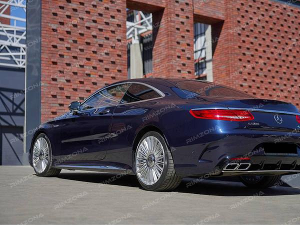 MERCEDES S-CLASS COUPE НА КОВАНЫХ КАСТОМНЫХ ДИСКАХ R20 - Фото № 9