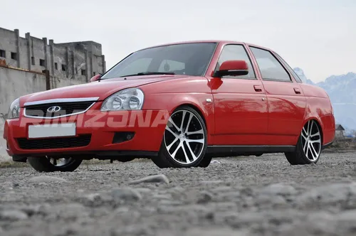 Литой диск В стиле Lada Рельсы R16 6.5J 4x100 ET35 dia 73.1 - Фото вживую на авто №2